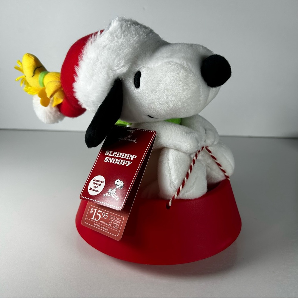 Hallmark Sleddin’ Snoopy Sound Music Motion 2012 Peanuts Snoopy Woodstock Works